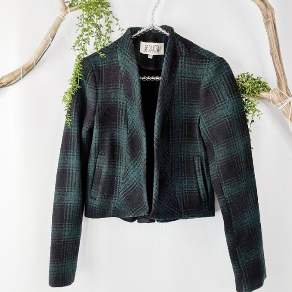 BB Dakota Jackets & Blazers - BB DAKOTA green plaid steampunk crop jacket #0247